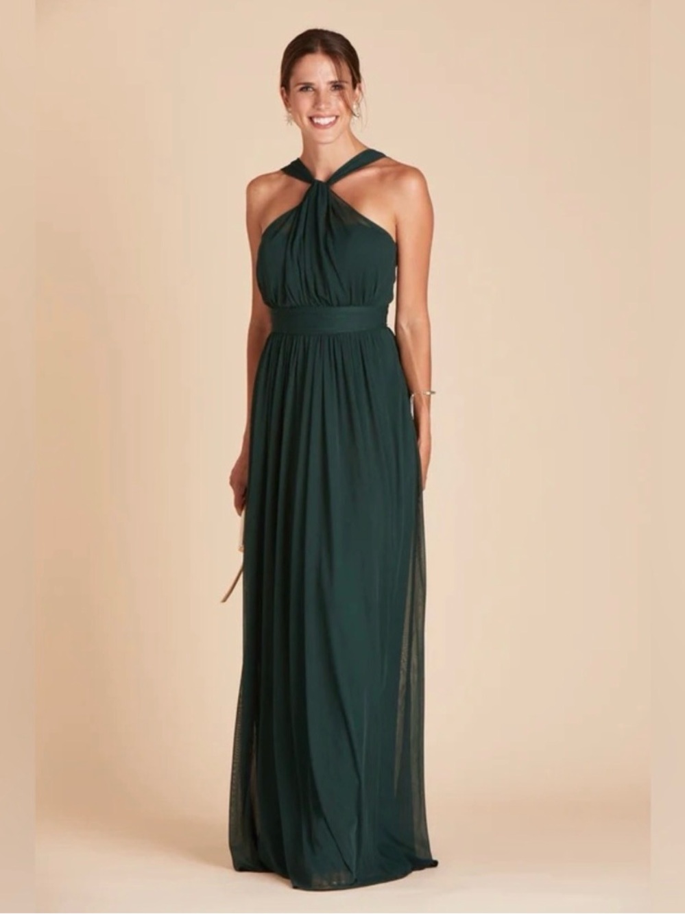 Birdy Grey KIKO DRESS MESH EMERALD GREEN SMALL NWOT BRIDESMAID WEDDING
